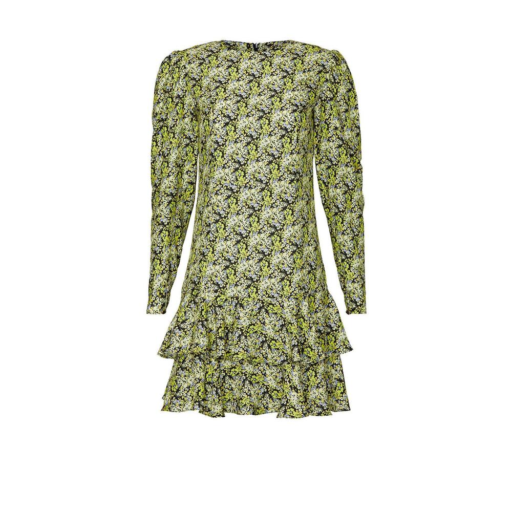 Brogger Nancy Silk Blend Floral Layered Long Sleeves Dress Size Large - Picture 7 of 10